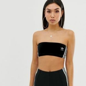 adidas Originals velvet bandeau top